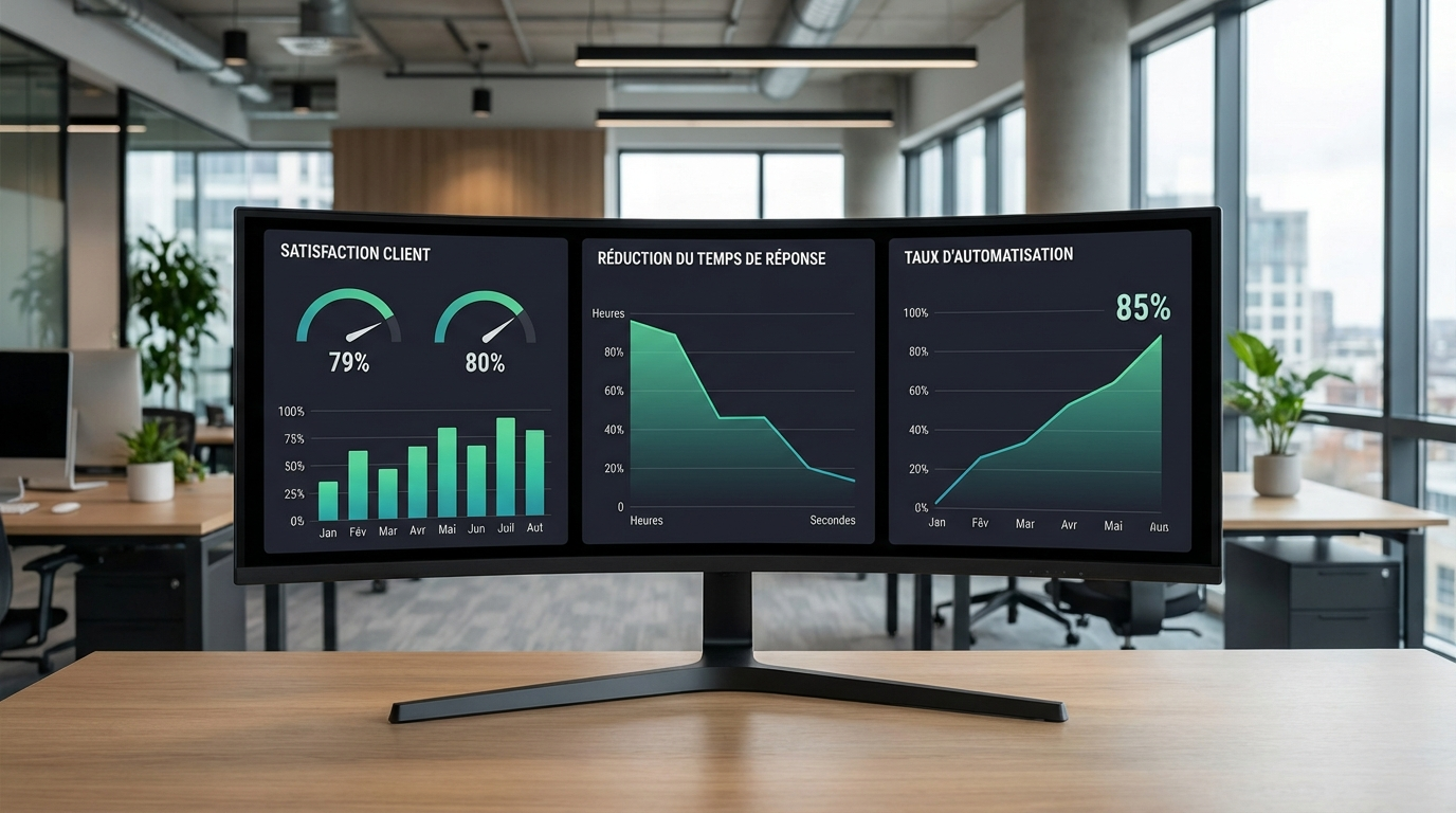 Tableau de bord analytique de satisfaction client en temps réel